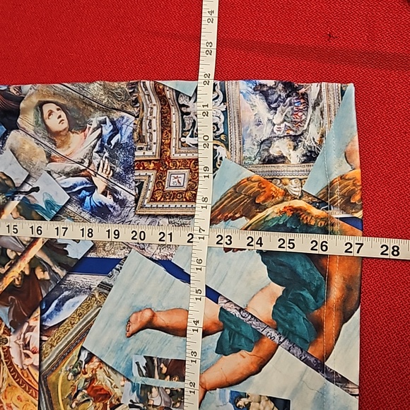 Super Shine Prints by Drill Italian Renaissance art drawstring hoodie Medium EUC - Picture 3 of 9